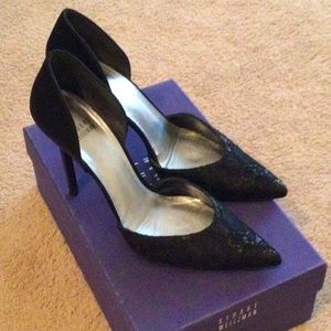 Stuart Weitzman two timer evening satin pump